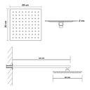 Ver imagem 7 de Ducha Chuveiro 20x20 Slim Cromado Luxo Metal Braço 40cm Solar Gás - Brinovar