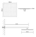 Ver imagem 7 de Ducha Chuveiro 20x20 Slim Cromado Luxo Metal Braço 40cm Solar Gás - Brinovar