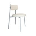 Ver imagem 1 de Cadeira Kyta Fixa com 4 Pés 50 x 44,7 x 83,8 cm com 1 Unidade Branco/Palha