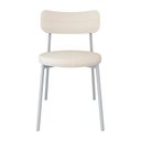 Ver imagem 6 de Cadeira Kyta Fixa com 4 Pés 50 x 44,7 x 83,8 cm com 1 Unidade Branco/Palha