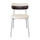 Ver imagem 6 de Cadeira Kyta Fixa com 4 Pés 50 x 44,7 x 83,8 cm com 1 Unidade Branco/Palha/Café