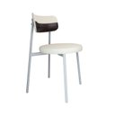Ver imagem 1 de Cadeira Kyta Fixa com 4 Pés 50 x 44,7 x 83,8 cm com 1 Unidade Branco/Palha/Café