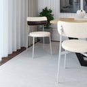 Ver imagem 3 de Cadeira Kyta Fixa com 4 Pés 50 x 44,7 x 83,8 cm com 1 Unidade Branco/Palha/Café