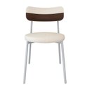 Ver imagem 6 de Cadeira Kyta Fixa com 4 Pés 50 x 44,7 x 83,8 cm com 1 Unidade Branco/Palha/Whisky