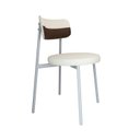 Ver imagem 1 de Cadeira Kyta Fixa com 4 Pés 50 x 44,7 x 83,8 cm com 1 Unidade Branco/Palha/Whisky