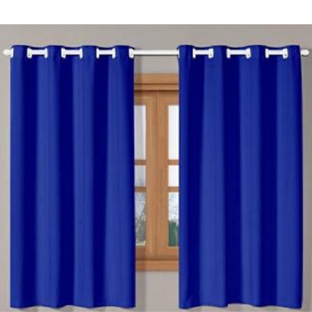 Cortina Roma Azul Royal 2.00m X 1.40m para Janela Sala Quarto Cozinha Parede Decoração