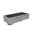 Ver imagem 2 de Cama Box Baú Solteiro Conforto Sintético Cinza + Colchão Solteiro Conforto Espuma D33 Com EPS 26x88x