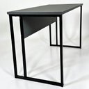 Ver imagem 2 de Mesa Escrivaninha Office Tampo 25mm Secretária Industrial 1,26m Cinza/Preto