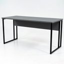 Ver imagem 1 de Mesa Escrivaninha Office Tampo 25mm Secretária Industrial 1,26m Cinza/Preto