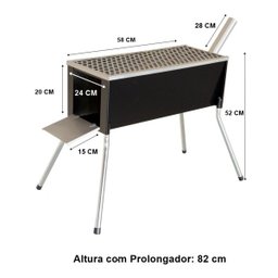 Fogão A Lenha 3 Bocas Portátil E Churrasqueira Pop - 4
