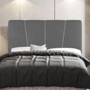 Ver mais imagens de Cabeceira Cama Box Casal Queen Size Amber 160cm Estofada Linho Cinza - Abmaza