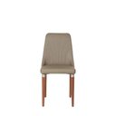 Ver imagem 5 de Kit de 4 Cadeiras de Madeira Maciça Estofada Lara - Natural C/ Pu Fendi - Champanhe
