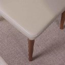 Ver imagem 4 de Kit de 4 Cadeiras de Madeira Maciça Estofada Lara - Natural C/ Pu Fendi - Champanhe