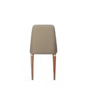Ver mais imagens de Kit de 4 Cadeiras de Madeira Maciça Estofada Lara - Natural C/ Pu Fendi - Champanhe