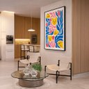 Ver imagem 5 de Quadro Canvas Abstrato Matisse Gatos 60x40cm Mold Branca