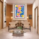 Ver imagem 4 de Quadro Canvas Abstrato Matisse Gatos 60x40cm Mold Branca
