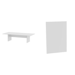 Kit com Mesa para Reunião 6 Lugares e Painel para Tv até 37 Polegadas - 2