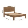 Cama de Casal com Cabeceira 100% Mdf Castanho Munique Fênix - 4