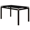 Ver imagem 3 de Conjunto Mesa de Jantar Malva Base 4118 6 Lugares Vidro 140cm Preto Combo Stock