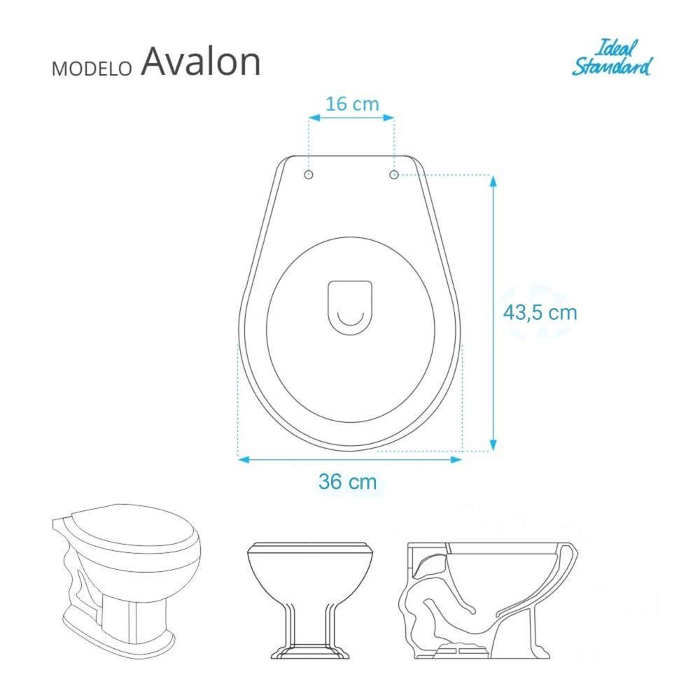 Assento Sanitário Laqueado Soft Close Avalon Verde Claro para Vaso Ideal Standard - 3