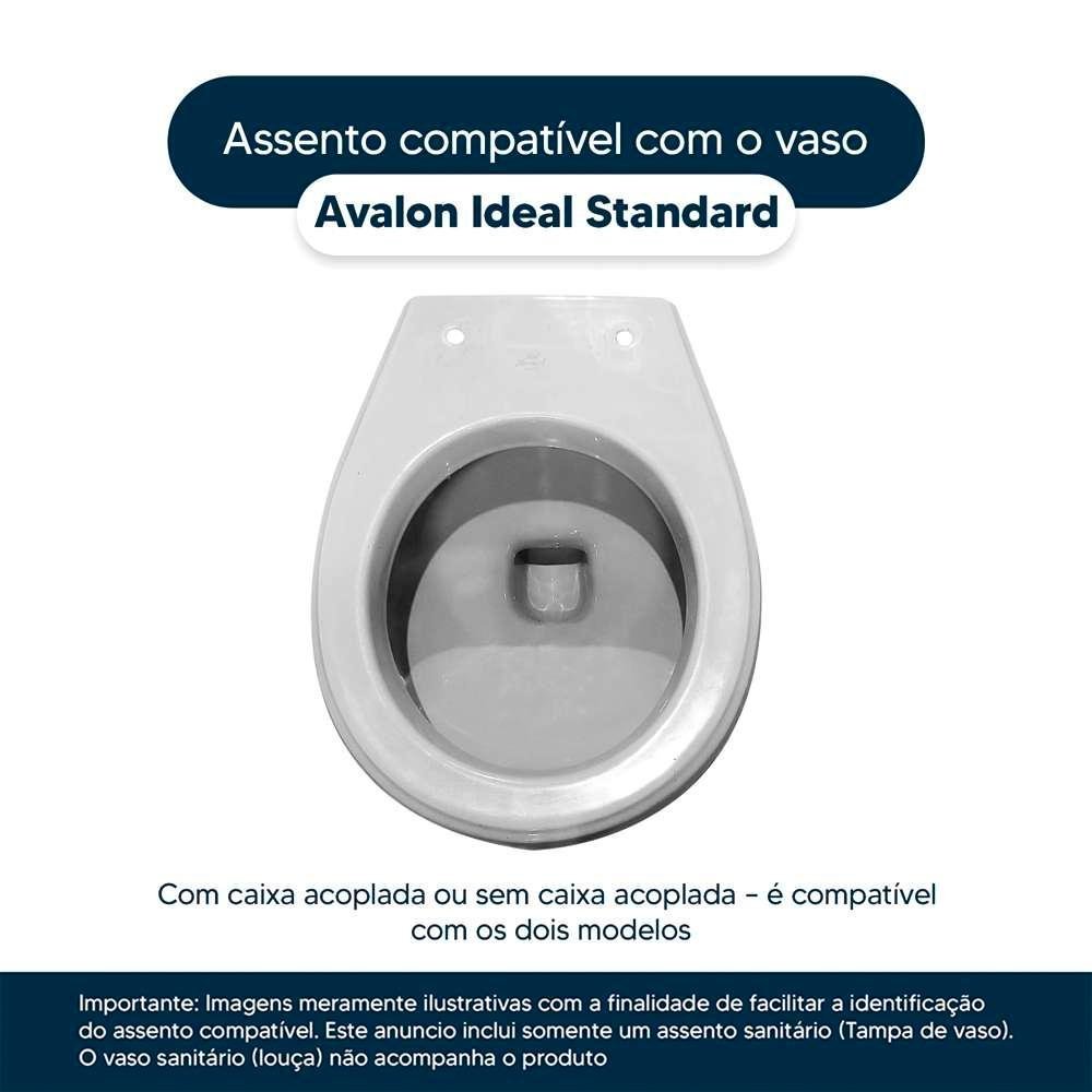 Assento Sanitário Laqueado Soft Close Avalon Verde Claro para Vaso Ideal Standard - 4