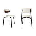 Ver imagem 1 de Cadeira Kyta Fixa com 4 Pés 50 x 44,7 x 83,8 cm com 2 Unidades Branco/Palha/Whisky