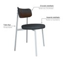Ver imagem 5 de Cadeira Kyta Fixa com 4 Pés 50 X 44,7 X 83,8 Cm com 2 Unidades