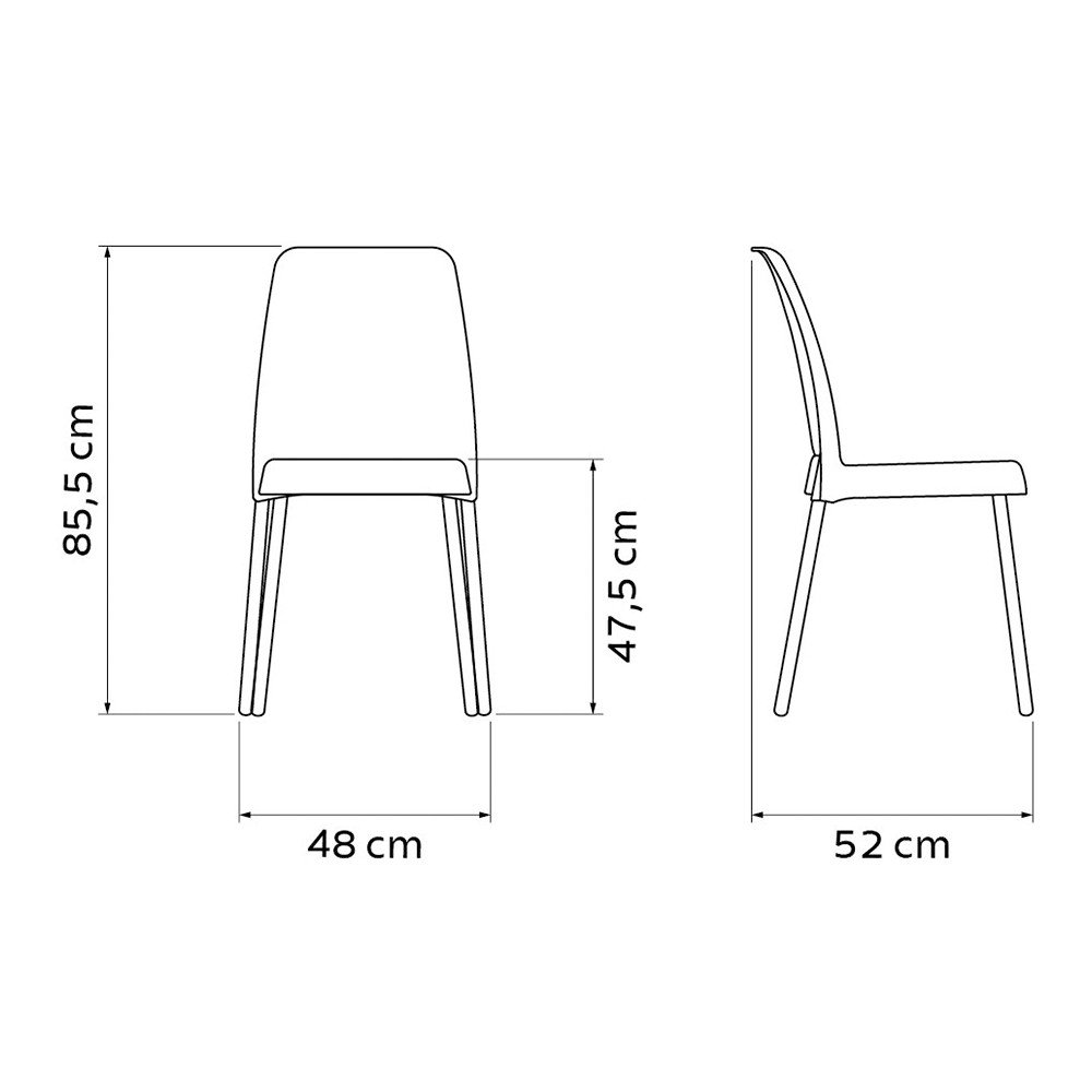 Conjunto com 4 Cadeiras de Plástico Tramontina Vanda com Pernas Alumínio - 7