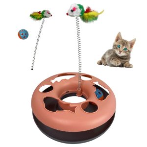 Brinquedo de Pet Gato Mola Ratinho Bola Guizo Animal de Estimaçao Brinquedo Interativo Diversao Entr