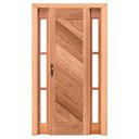 Ver imagem 1 de Kit Porta de Madeira Maciça PE26 Batente Duplo de Cedro Arana Esel 213(A)X136(L) Lado Direito