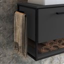 Ver imagem 2 de Armário Banheiro Gabinete Suspenso 80cm Estilo Industrial L1007