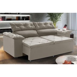 Sofá Compact 150Cm Retrátil e Reclinável com molas Espirais 5 Posições Castor - 2