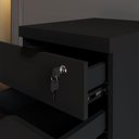 Ver imagem 5 de Gaveteiro Móvel Escritório 40cm x 50cm 3 Gavetas Chave e Rodízios F5 Office Cor:Preto