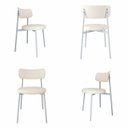 Ver imagem 1 de Cadeira Kyta Fixa com 4 Pés 50 x 44,7 x 83,8 cm com 4 Unidades Branco/Palha