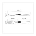 Ver imagem 3 de Garfos de Mesa Tramontina Ipanema com Laminas em Aço Inox e Cabos de Polipropileno Preto 3 Peças