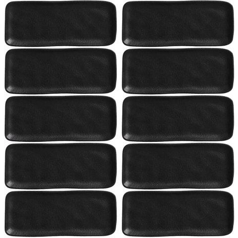 Kit 10 Travessas Sushi 22x9cm Orgânico Preto Cerâmica Porto