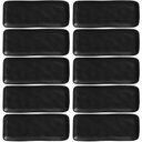Ver imagem 1 de Kit 10 Travessas Sushi 22x9cm Orgânico Preto Cerâmica Porto