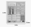 Ver imagem 3 de Guarda Roupa Atenas 2 Pts 100% MDF com Espelho D Doro