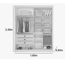 Ver imagem 3 de Guarda Roupa Atenas 2 Pts 100% MDF com Espelho D Doro