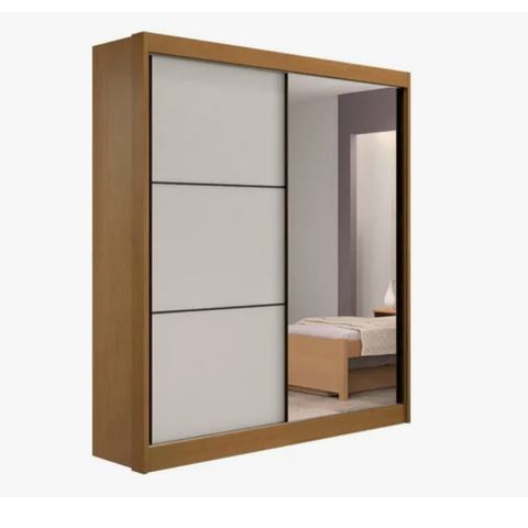 Guarda Roupa Atenas 2 Pts 100% MDF com Espelho D Doro