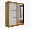 Ver imagem 1 de Guarda Roupa Atenas 2 Pts 100% MDF com Espelho D Doro