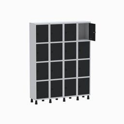 Armário Locker Guarda Volume Aço Light 16 portas 138x179,5cm - 3