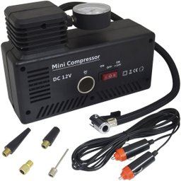Mini Compressor Ar Automotivo Elétrico 2 em 1 Portátil 12V 110V 127V 300 Psi Importway IWMCAE- - 4