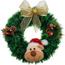 Ver imagem 1 de Guirlanda Natalina Decoração de Porta Noel Rena Urso de 40cm a