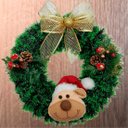 Ver imagem 2 de Guirlanda Natalina Decoração de Porta Noel Rena Urso de 40cm a