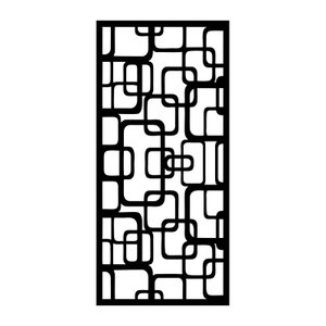 Painel Vazado Divisória Mdf Napoli Preto Decore Painéis e Divisórias 0,60x2,20m