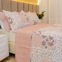 Ver imagem 2 de Kit Colcha Casal Bouti Cobre Leito Estampado 3 Peças Cor:Patchwork