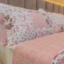 Ver imagem 3 de Kit Colcha Casal Bouti Cobre Leito Estampado 3 Peças Cor:Patchwork