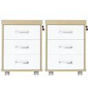 Ver imagem 1 de Kit 2 Gaveteiros Executivo 3 Gavetas com Rodinhas e Chave para Escritório