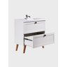 Gabinete para Banheiro com Cuba 80cm Retro Mdf Milano - On Móveis Cor:branco - 6